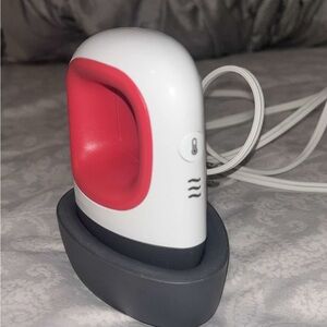 White and Red Handheld Steamer